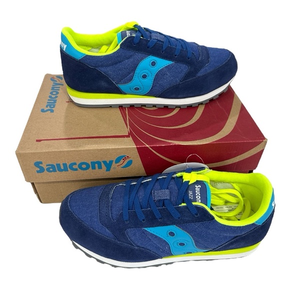 Saucony Jazz Low Pro Blue Green Athletic Shoes Training boys Size 5 - Picture 9 of 9